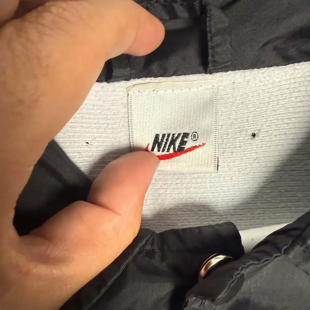 Vintage 90s Nike Swoosh Black Coaches Jacket with Large Back Logo
